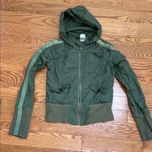 Green Hooded Jacket utility jacket